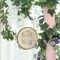 2 pcs 8-Inch wide Brown Natural Round Wood Plaques Hanging Signs Decorations
